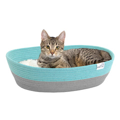 Lit Kitty City en coton, refuge douillet pour chats.