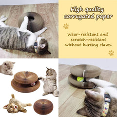 Kitty Curlz cartón corrugado reciclable para uso prolongado y ecológico.
