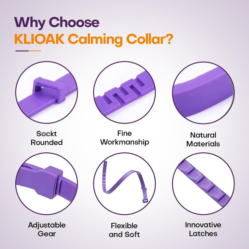 Klioak collar calmante para viajes, ligero y práctico