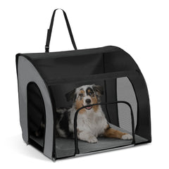 K&amp;H Pet Products: asiento cerrado para perros grandes con ventilación lateral.