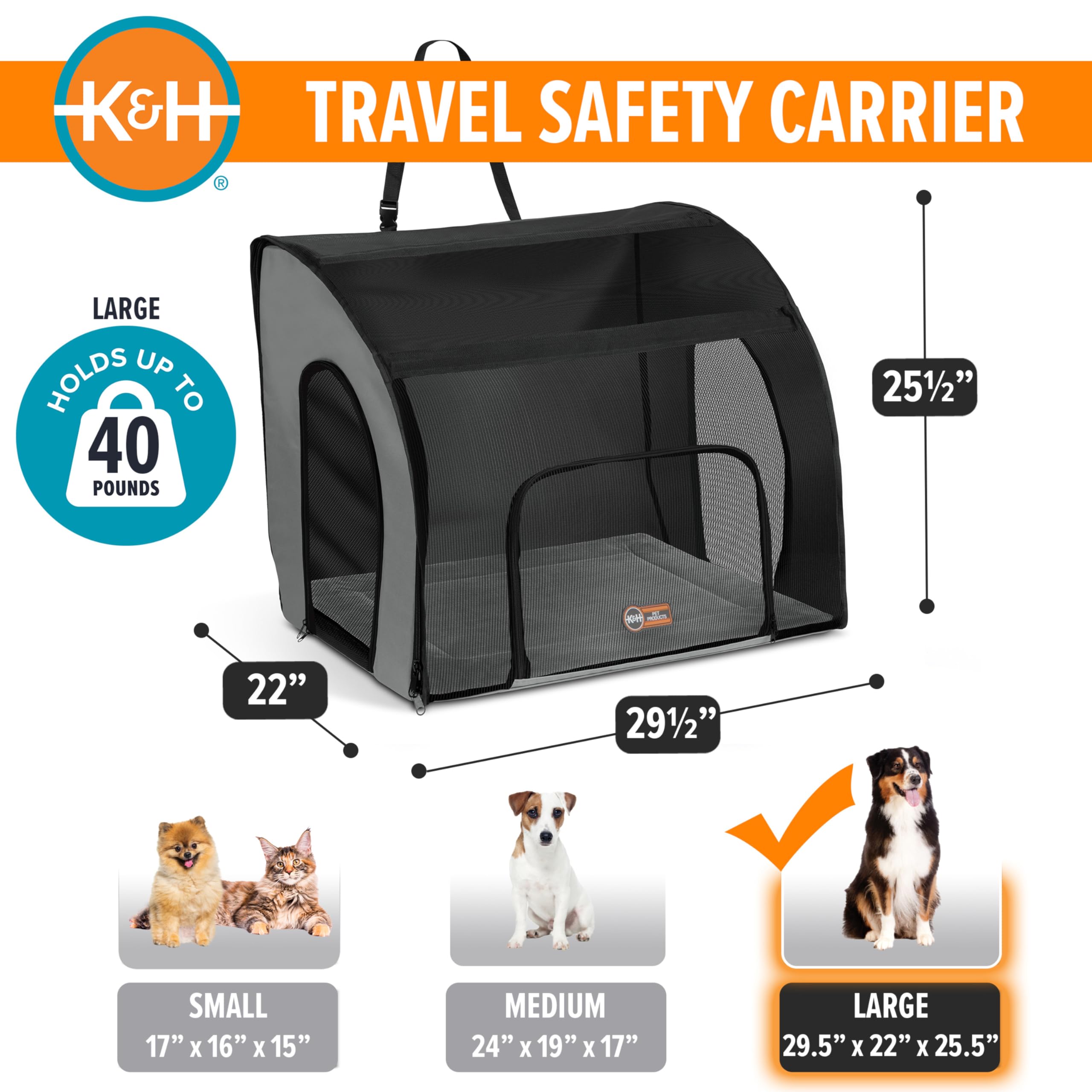 K&amp;H Pet Products: correa de fijación segura para coche.