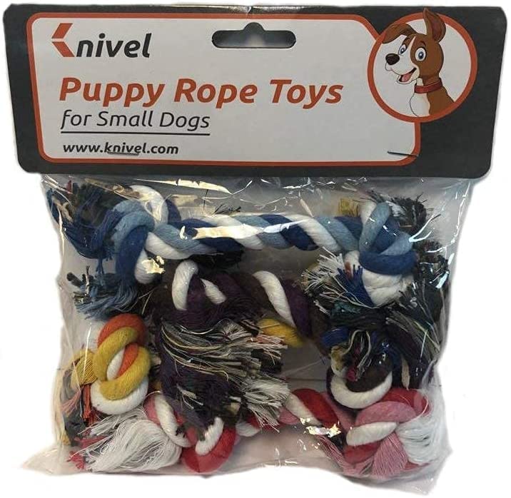Knivel juego de cuerdas multicolor para cachorros pequeños, diversión y interacción.