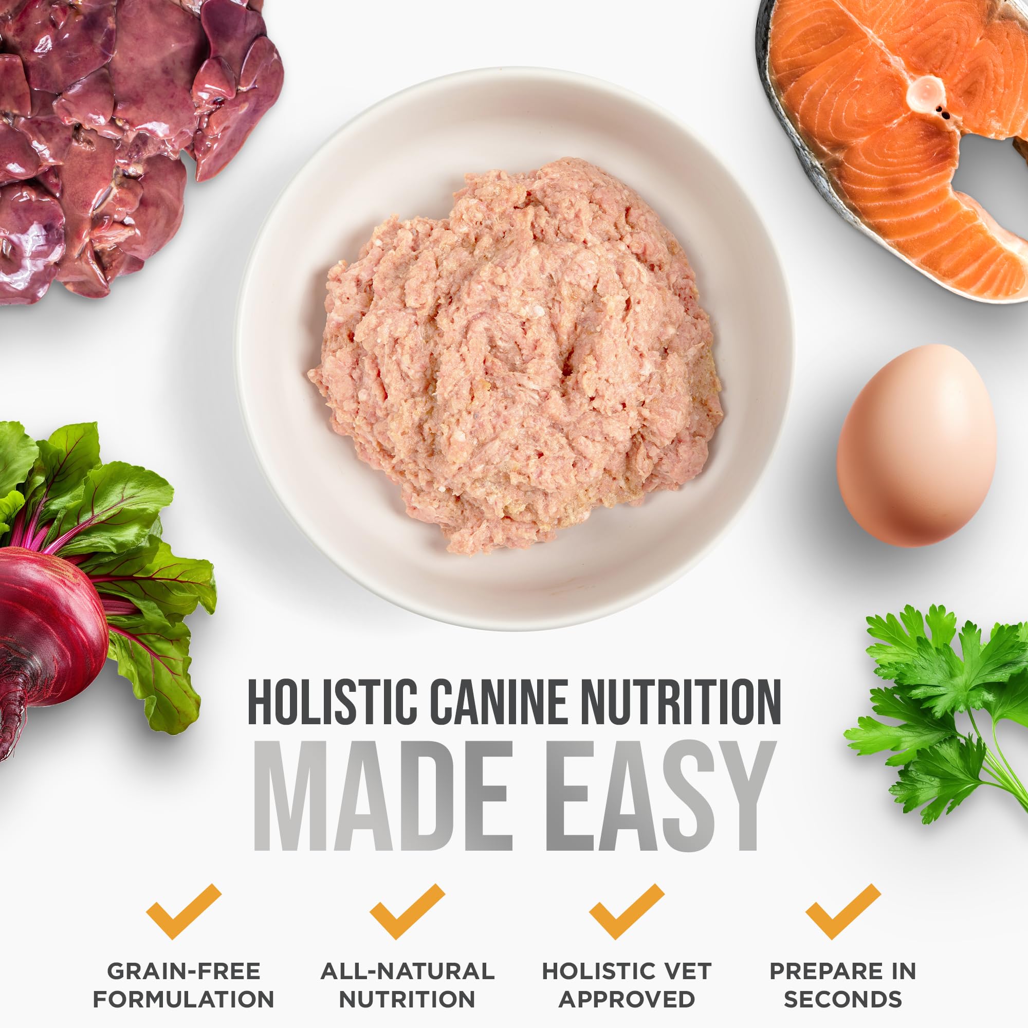 Know Better Premix mezcla cruda para perros, ideal para preparar comidas balanceadas.