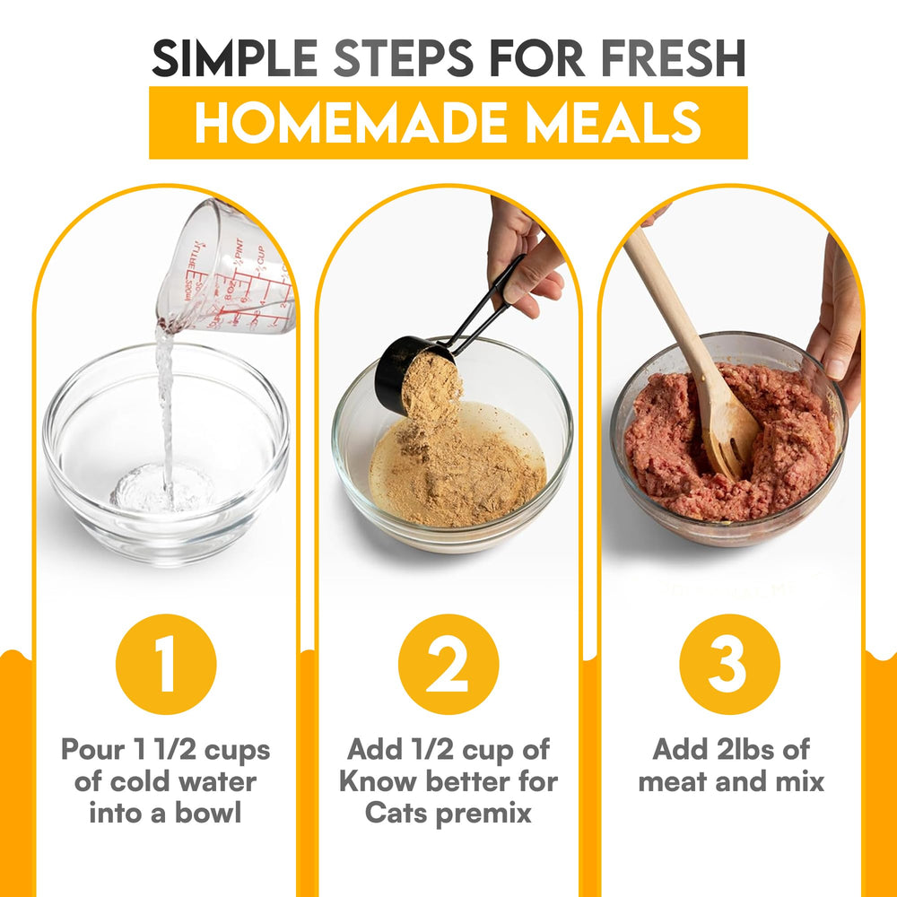 Know Better Premix vitaminas y minerales, aporta nutrientes para gatos.