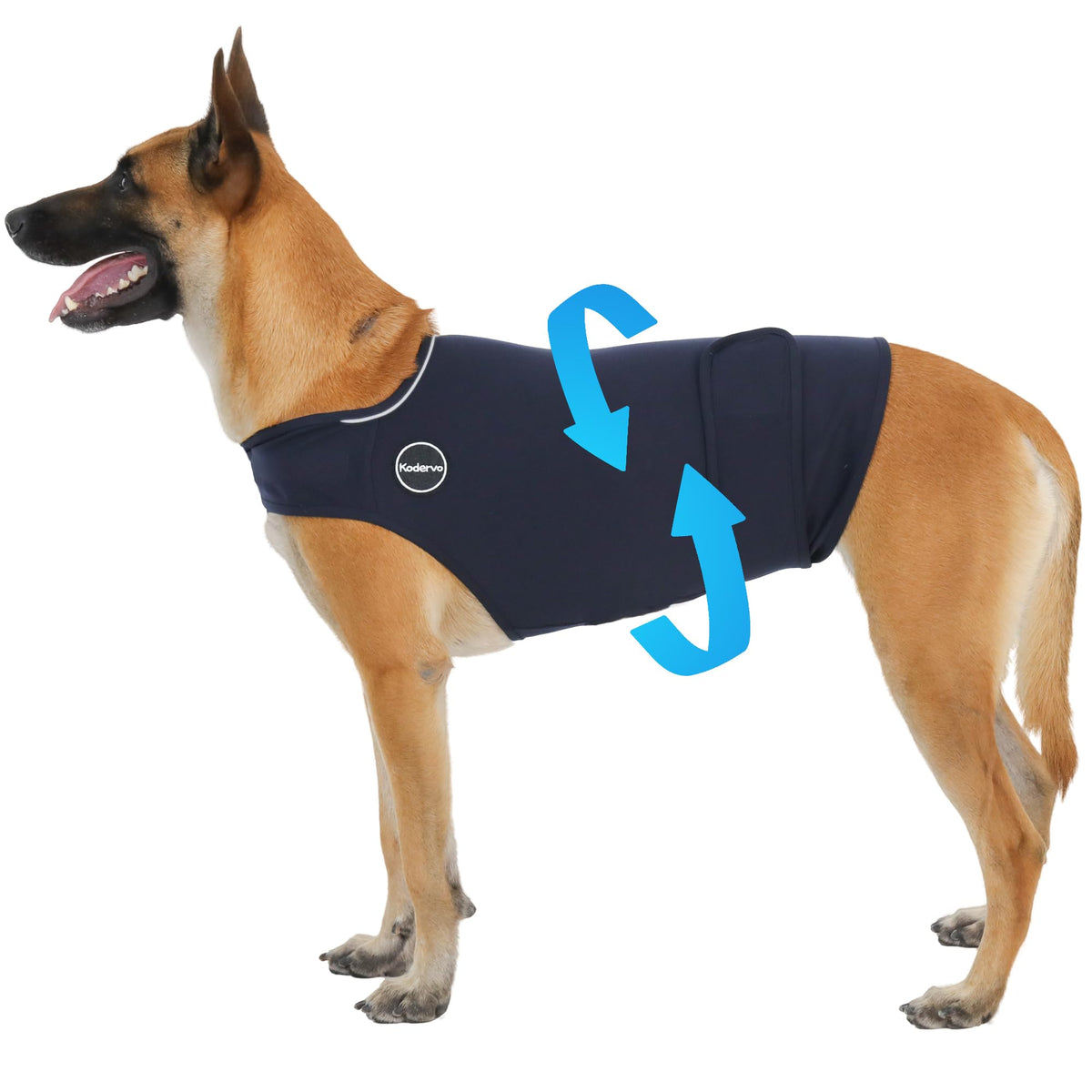 Chaleco Kodervo para perros con sistema doble cierre, ajuste seguro.