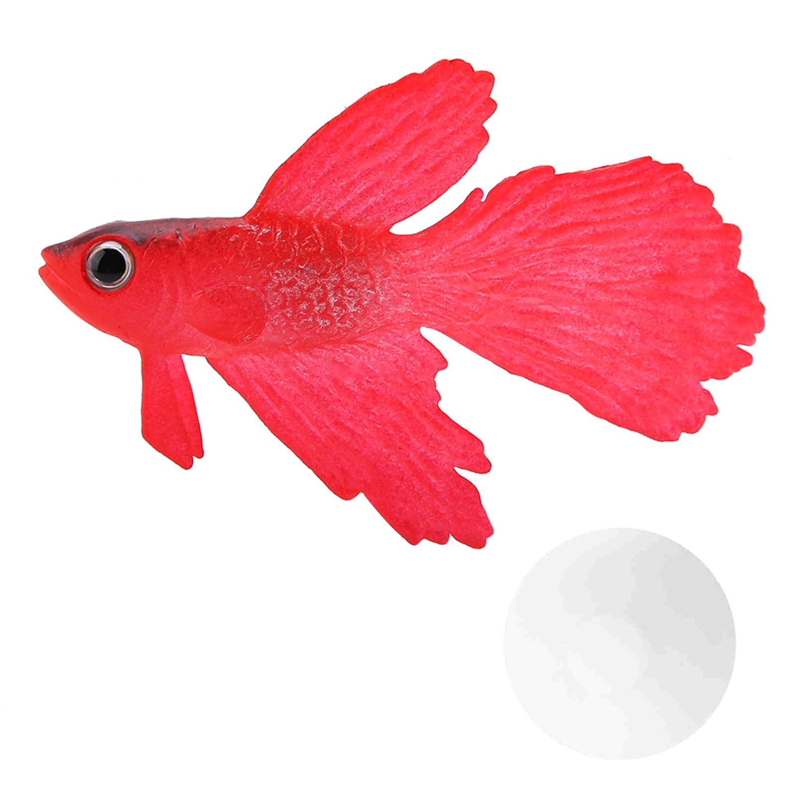 Pez falso Kodrily de betta rojo para acuario, decoración realista.