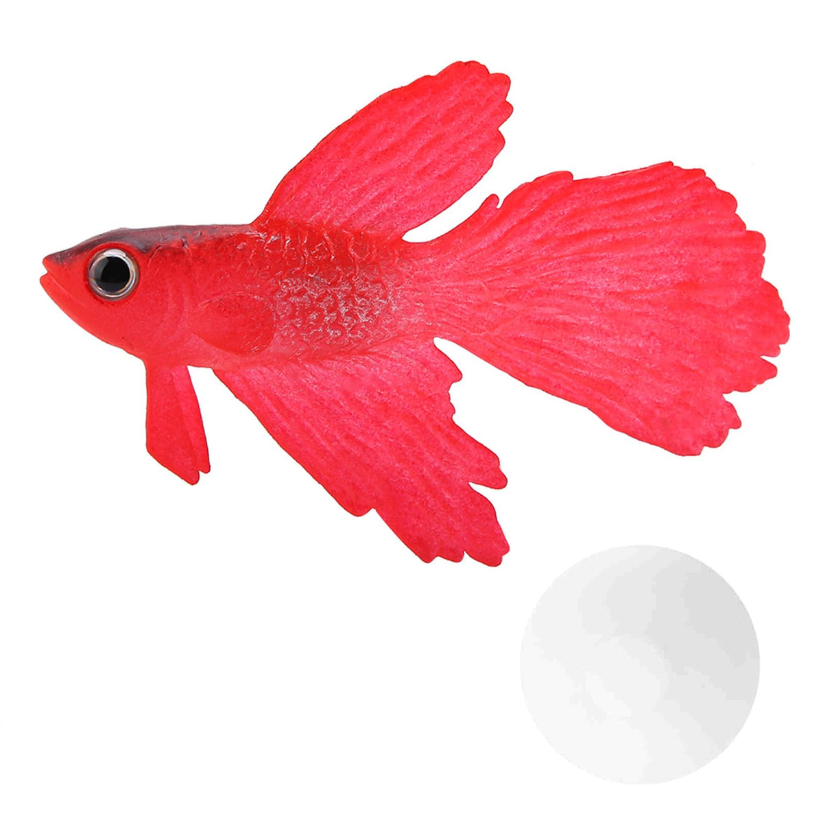 Pez falso Kodrily de betta rojo para acuario, decoración realista.