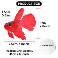 Pez de silicona Kodrily nadando con realismo para acuario.