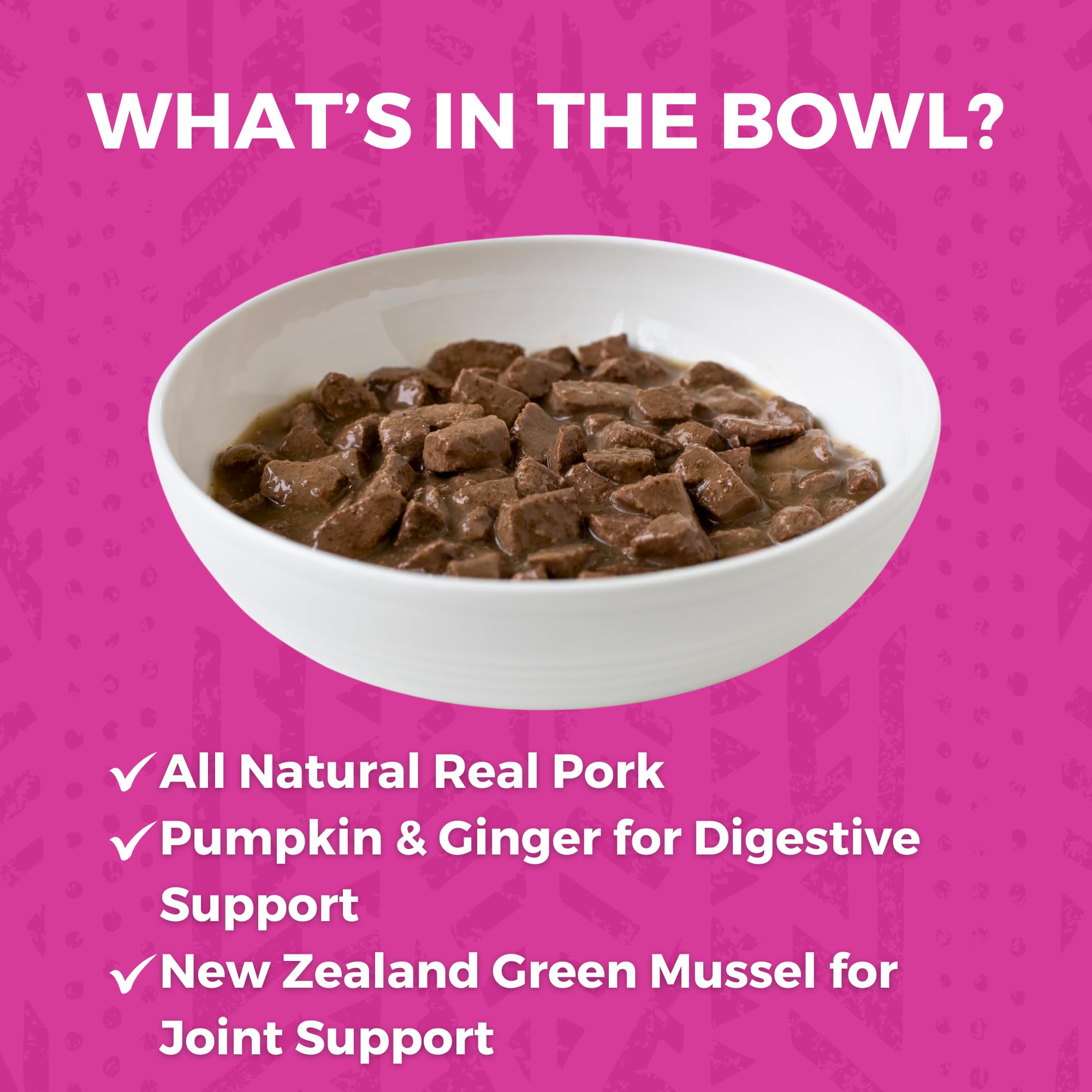 KOHA alimento húmedo de cerdo, alta proteína para perros activos.