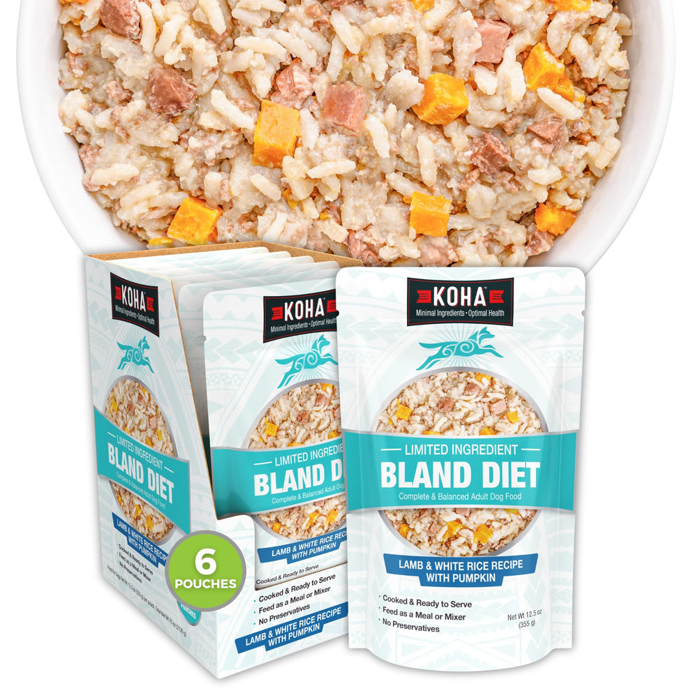 KOHA dieta blanda en lata de cordero y arroz para estómagos sensibles