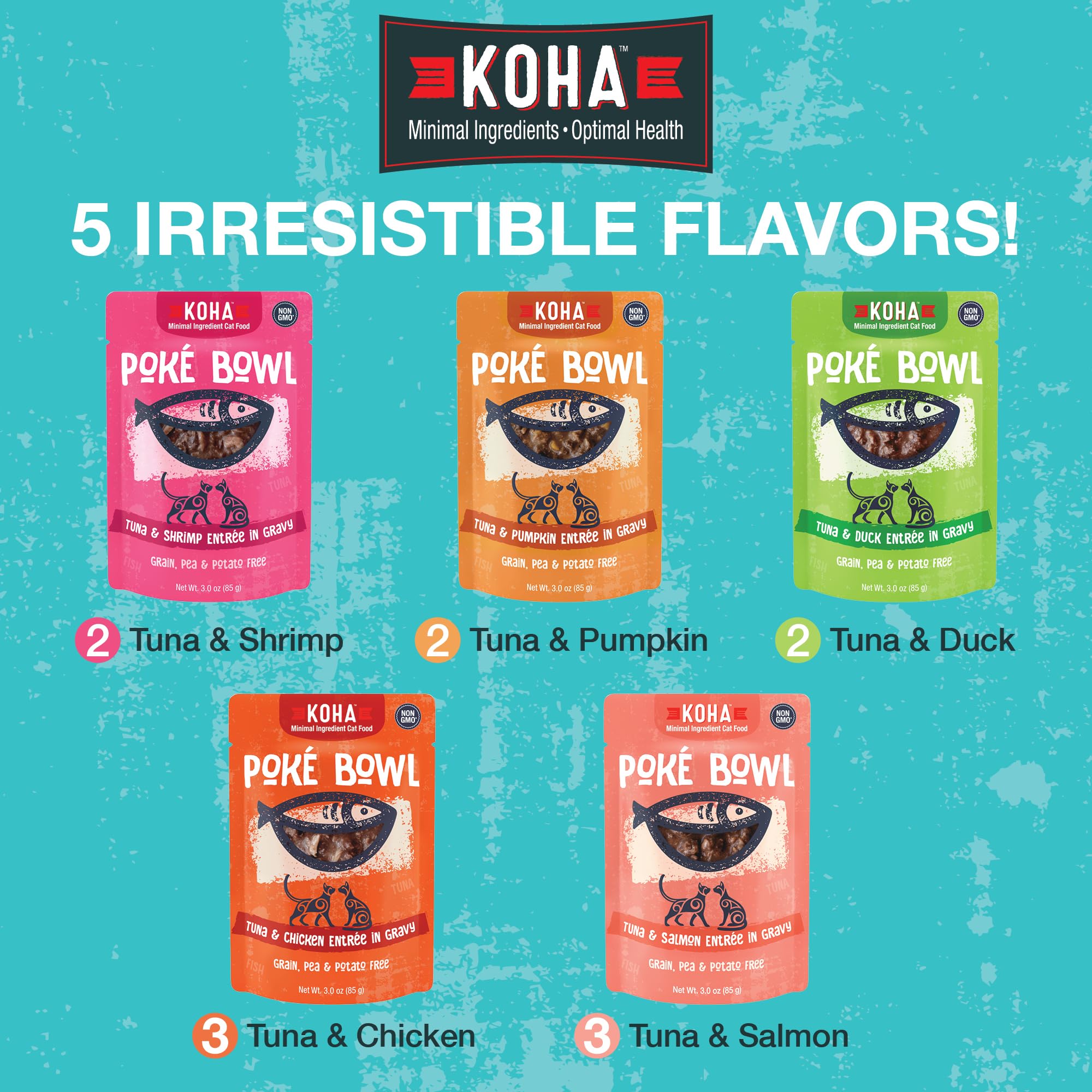 KOHA Poké Bowl sabores atún-pato: opción con salsa sabrosa para variar la comida.