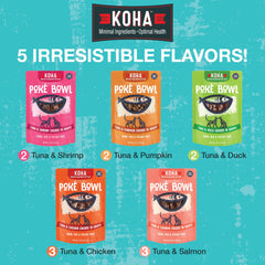 KOHA Poké Bowl sabores atún-pato: opción con salsa sabrosa para variar la comida.