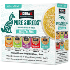 KOHA Pure Shreds, pack variedad para perros, ideal para comedores exigentes.