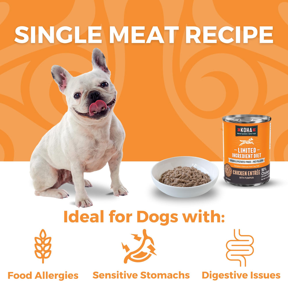 KOHA sin granos dieta perros, opción sin granos para apoyar una digestión suave.