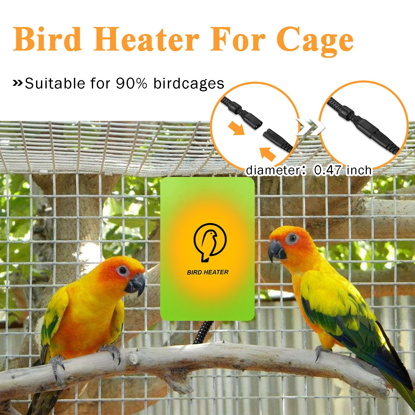 Kokopro sistema de calor estable para jaula de aves