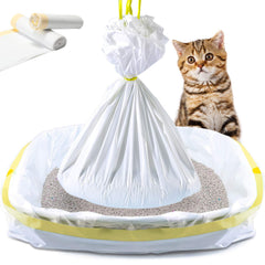 Sacs KONE pour litière chat, face visible, résistance accrue pour litière grand format et nettoyage pratique.