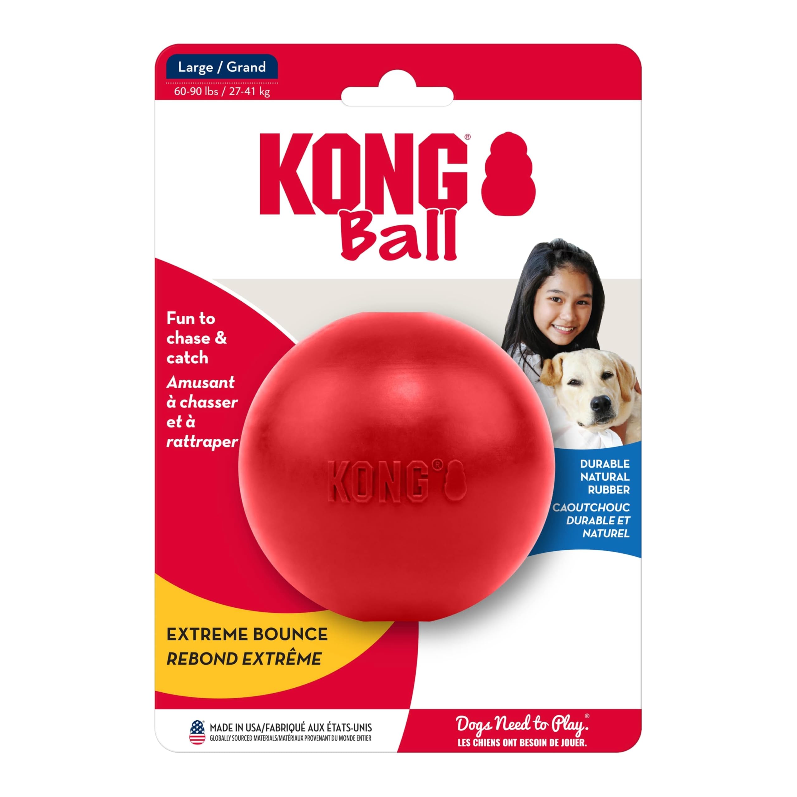 KONG Ball para uso exterior en parques y jardines.