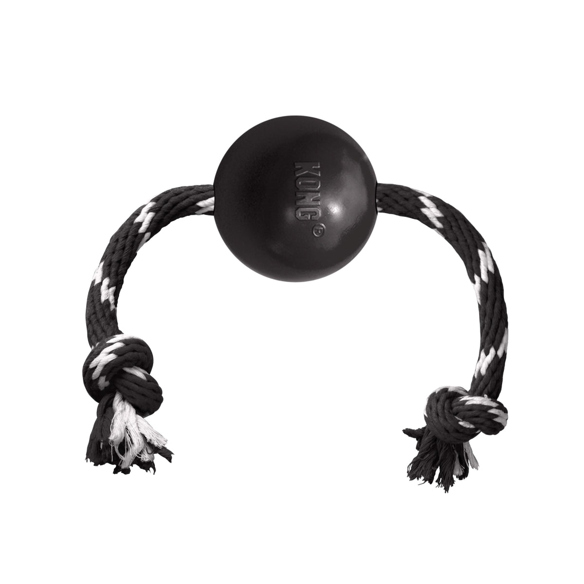 KONG bola extrema con cuerda para lanzamiento y mordida segura