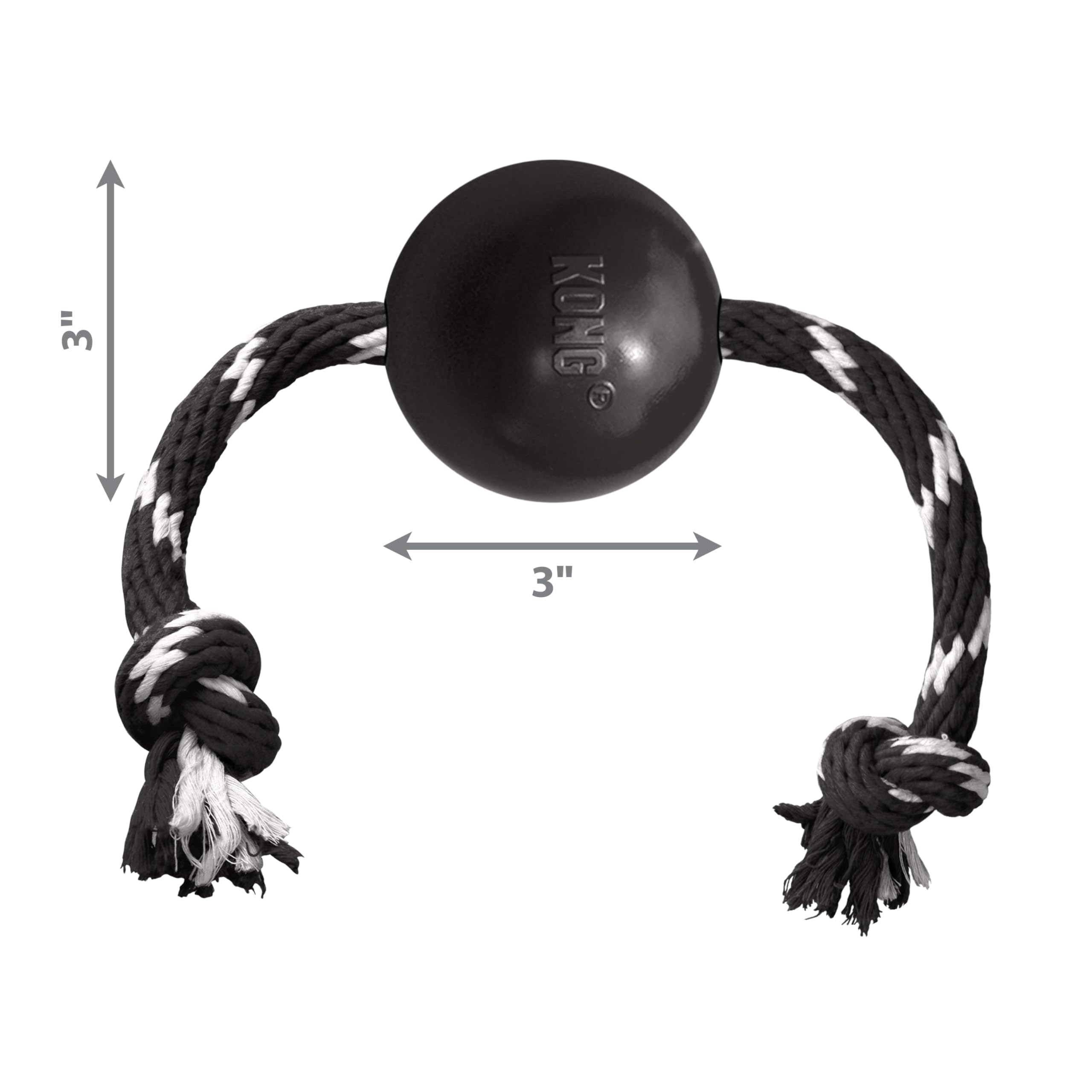 KONG bola extrema de goma natural para masticación y juego