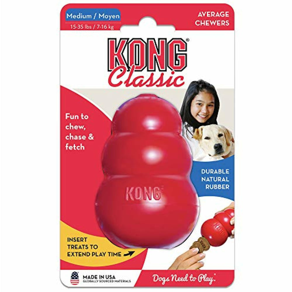 KONG Classic, juguete-para-perros-medianos, pensado para mordedores de tamaño medio.