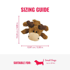 KONG Cozie Marvin Moose con chirriador para juego interactivo en casa.
