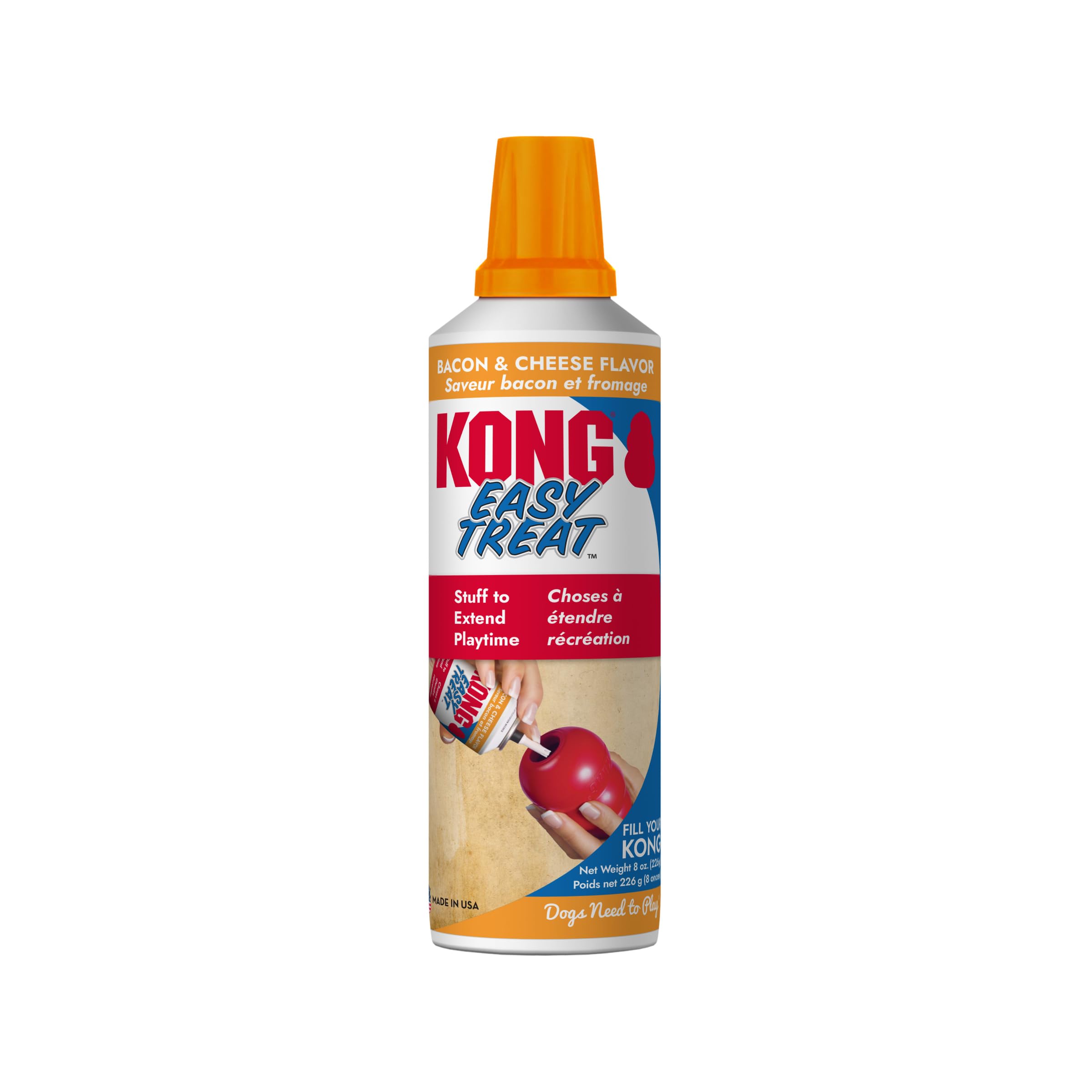 Congelar relleno KONG Easy Treat para juego prolongado.