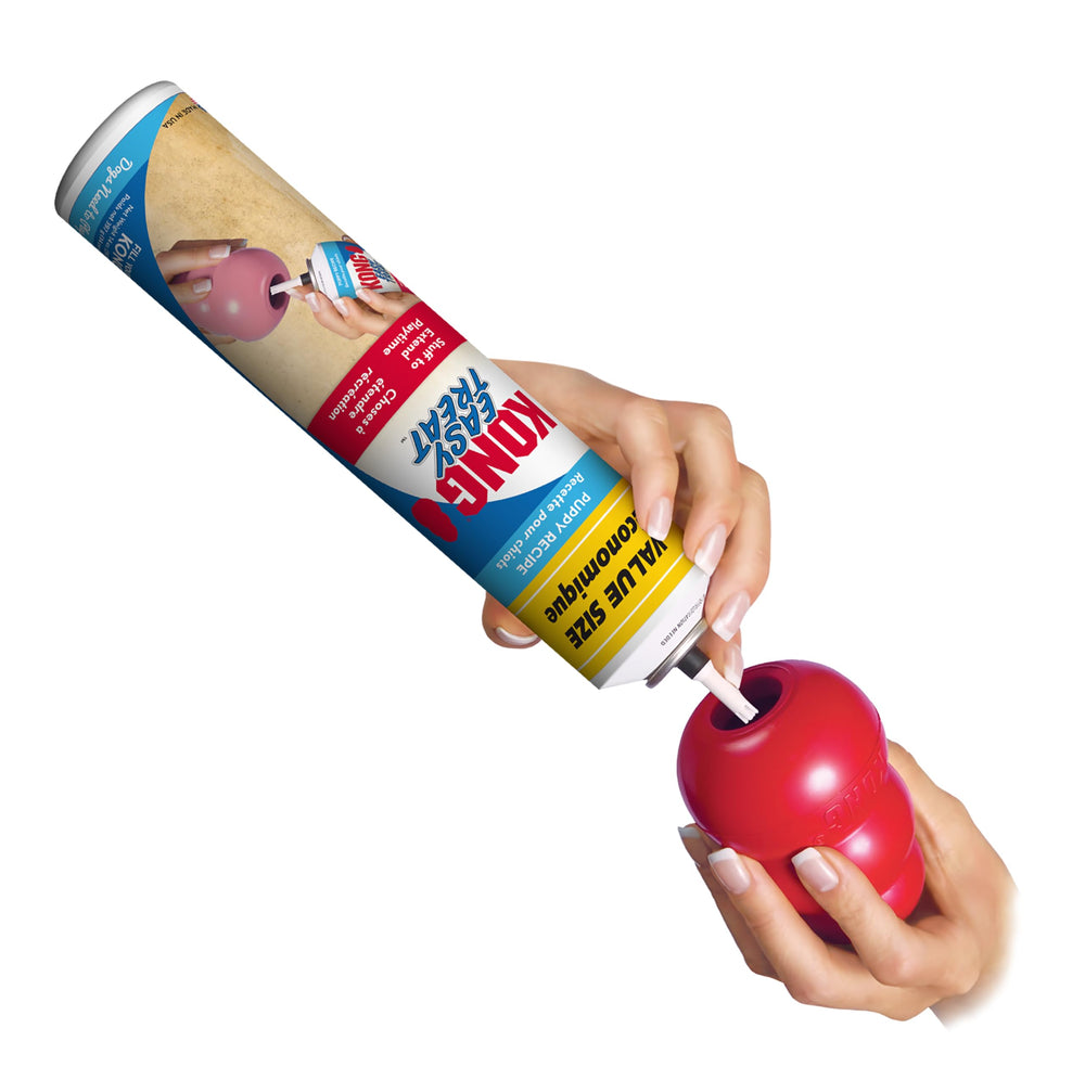 KONG Easy Treat: textura sabrosa que estimula el interés durante el juego.