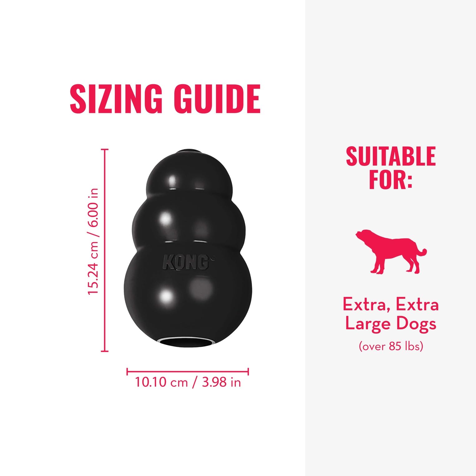 KONG Extreme, duradera goma negra para masticadores poderosos