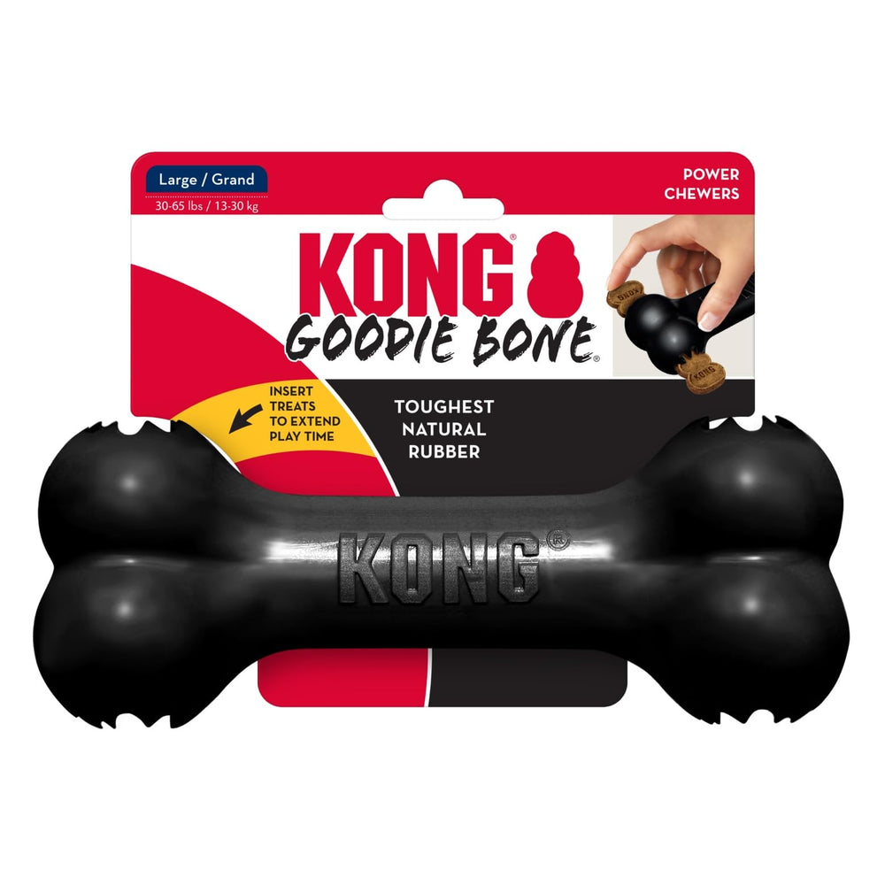 KONG Extreme Goodie Bone garantía de satisfacción para tranquilidad del dueño.