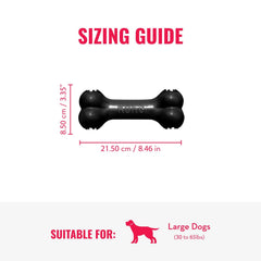KONG Extreme Goodie Bone rellenable con golosinas para juego interactivo.