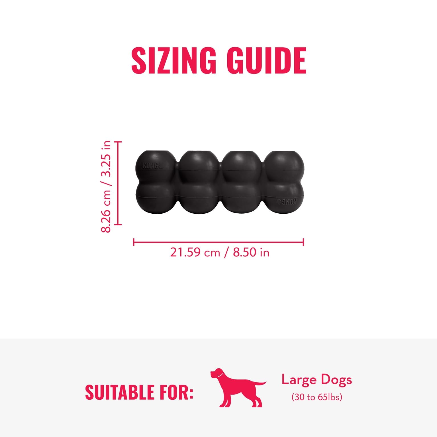 KONG Extreme Goodie Ribbon diseño para perros grandes, resistente y seguro.