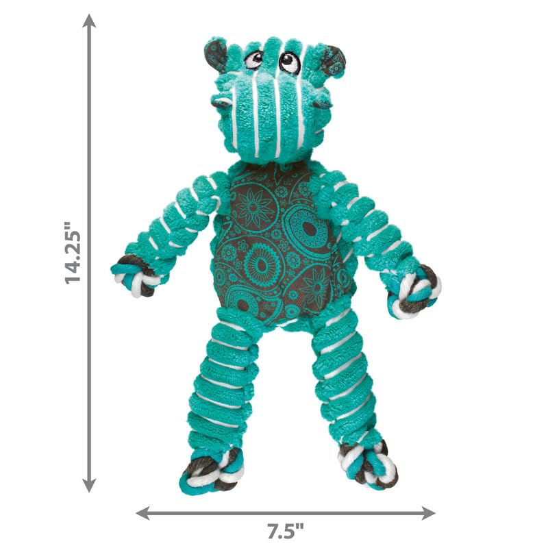 KONG Floppy Knots, juguete resistente con durabilidad y diseño para juego de tirar y buscar.