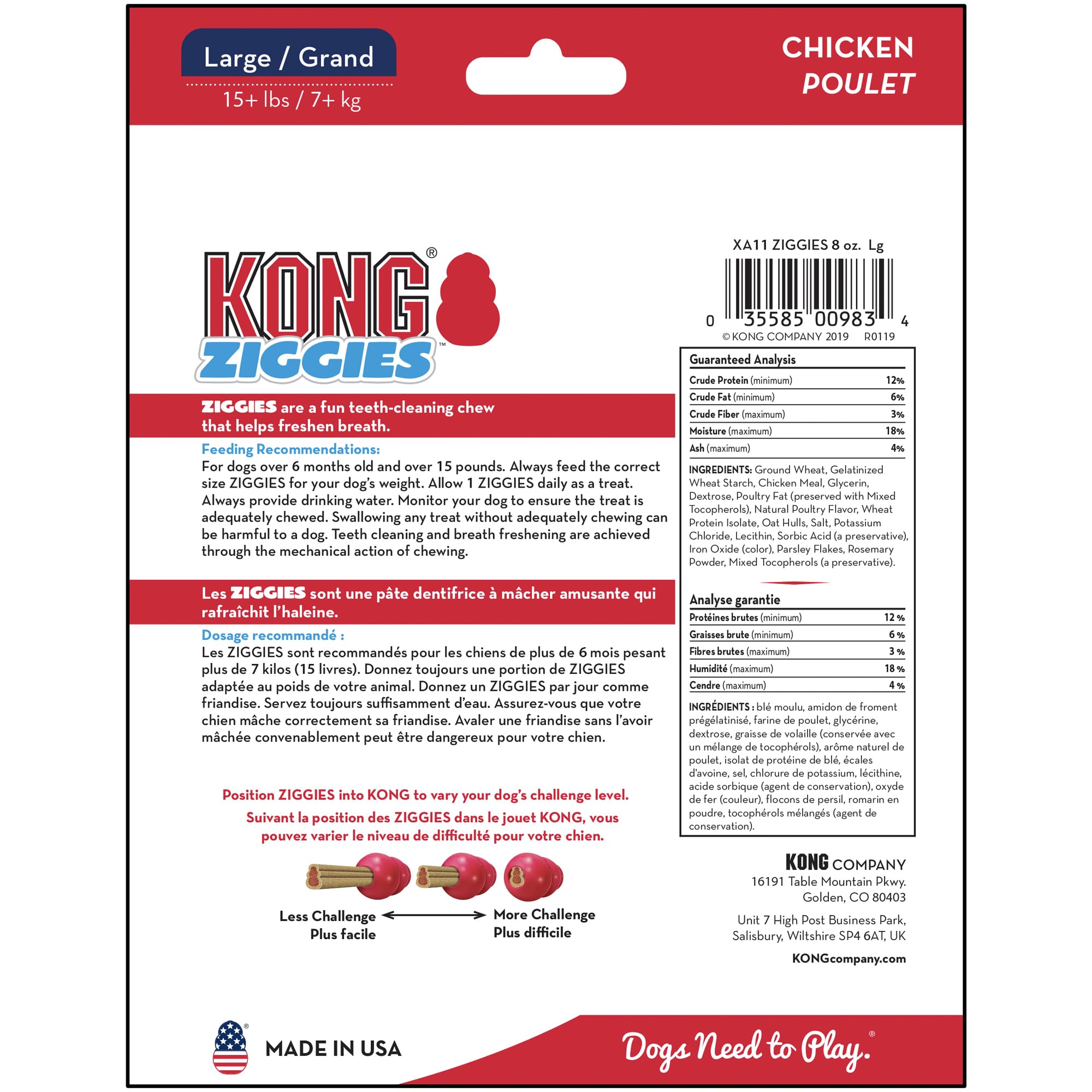 Garantía de satisfacción de KONG para este pack