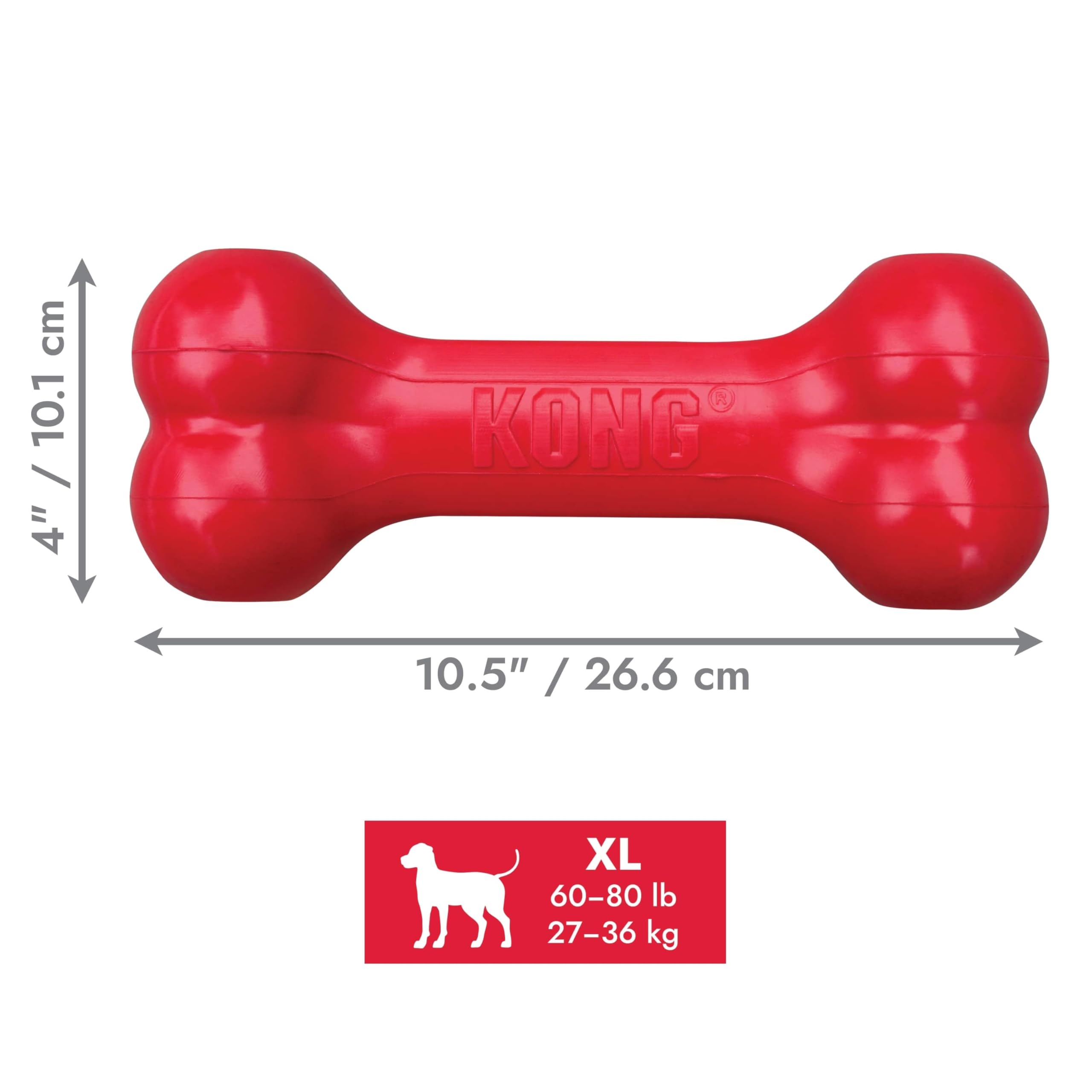 KONG Goodie Bone goma natural duradera para dientes sanos