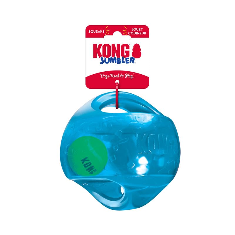 KONG Jumbler Ball: bola exterior resistente para juegos de buscar en casa.