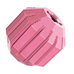 KONG Puppy Activity Ball, vista frontal, ideal para masticación suave y juego interactivo.