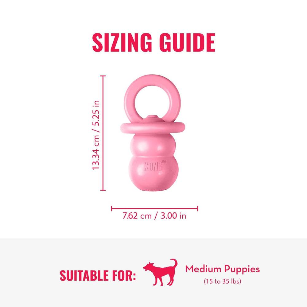KONG Puppy Binkie: caoutchouc naturel durable pour chiots en dentition.
