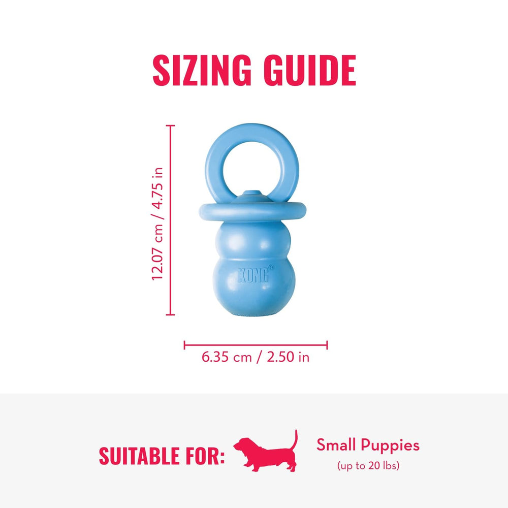 KONG Puppy Binkie con interior hueco para premios, juego extendido.