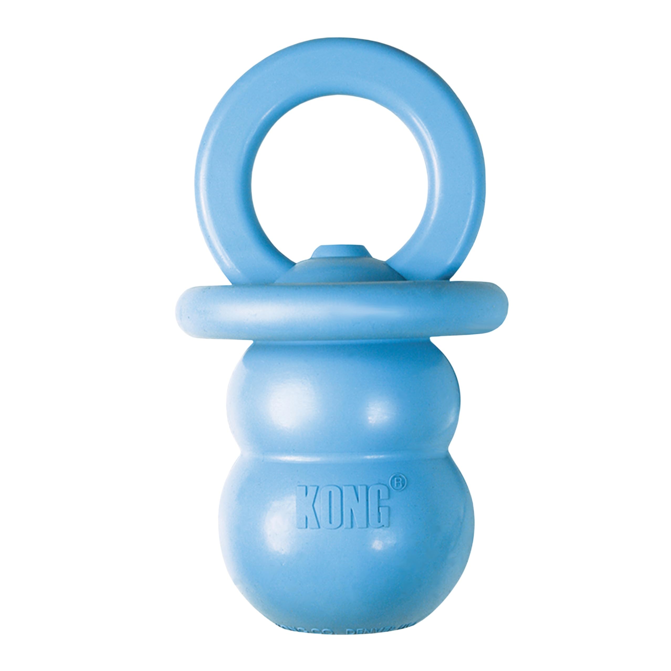 KONG Puppy Binkie con chupete para cachorros, ideal para masticar y juego.
