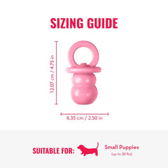 KONG Binkie rellenable para premios, ideal para mantequilla de cacahuate o croquetas.