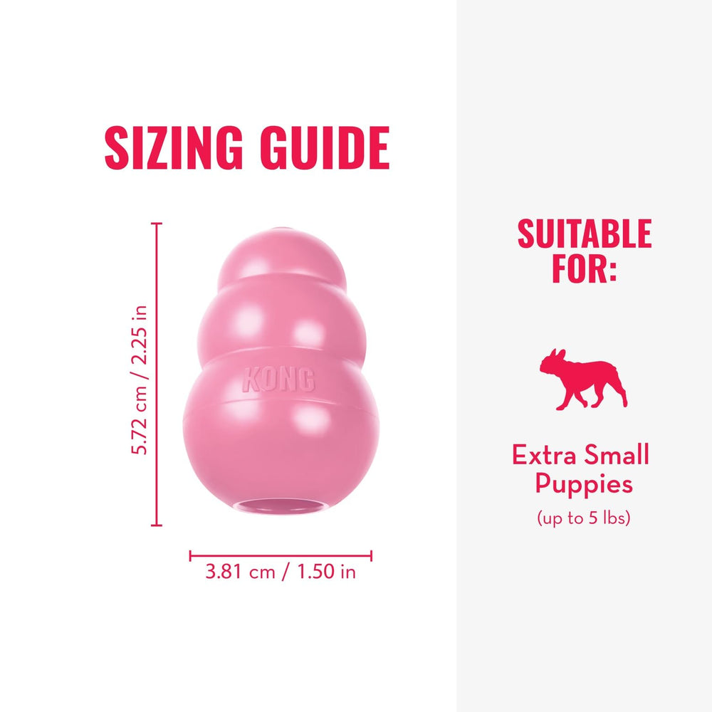 KONG Puppy: juguete para entrenamiento en jaula, diseño suave para cachorros.