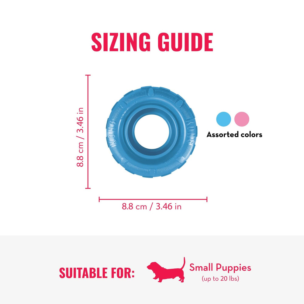 KONG Puppy Tires colores aleatorios, añade sorpresa y diversión en cada uso