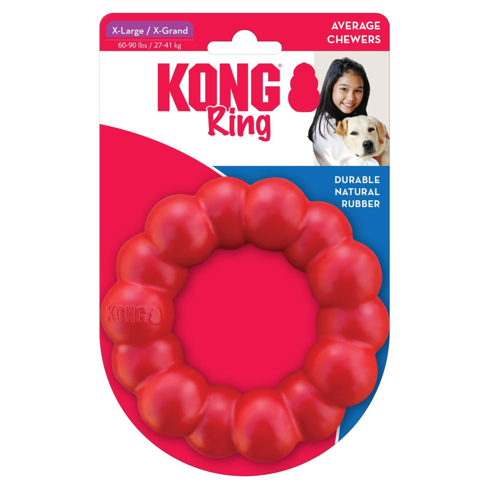 KONG Ring XL, adecuado para perros grandes que necesitan un reto masticable.