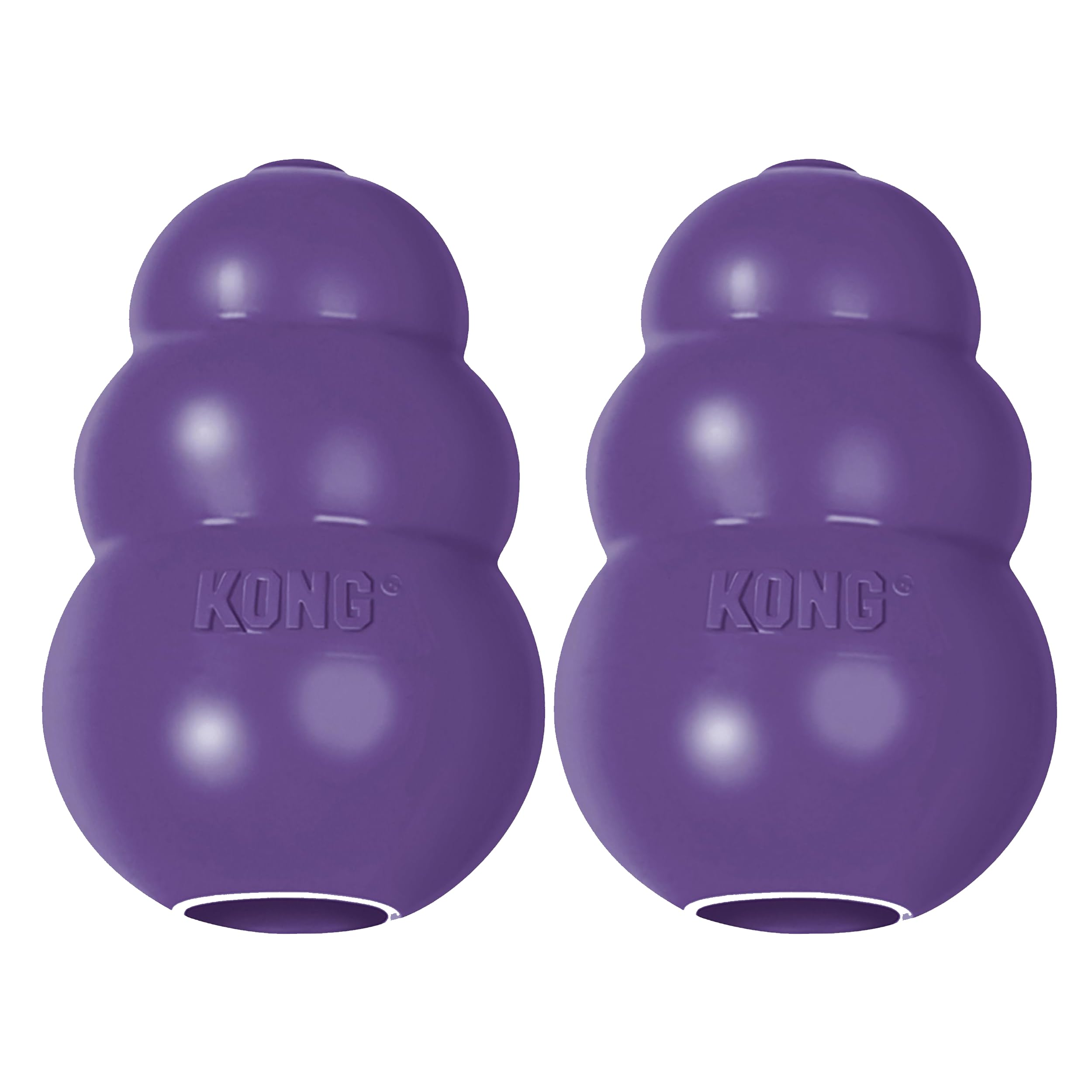 KONG Senior, juguete de caucho natural, ideal para masticar suave en perros mayores.