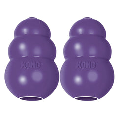 KONG Senior, juguete de caucho natural, ideal para masticar suave en perros mayores.