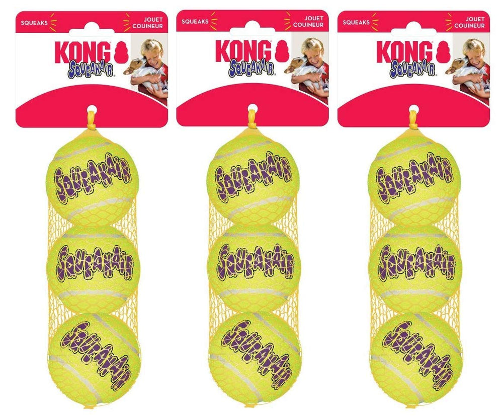 KONG Squeakair bola-tenis para perros, ideal para lanzar y recoger