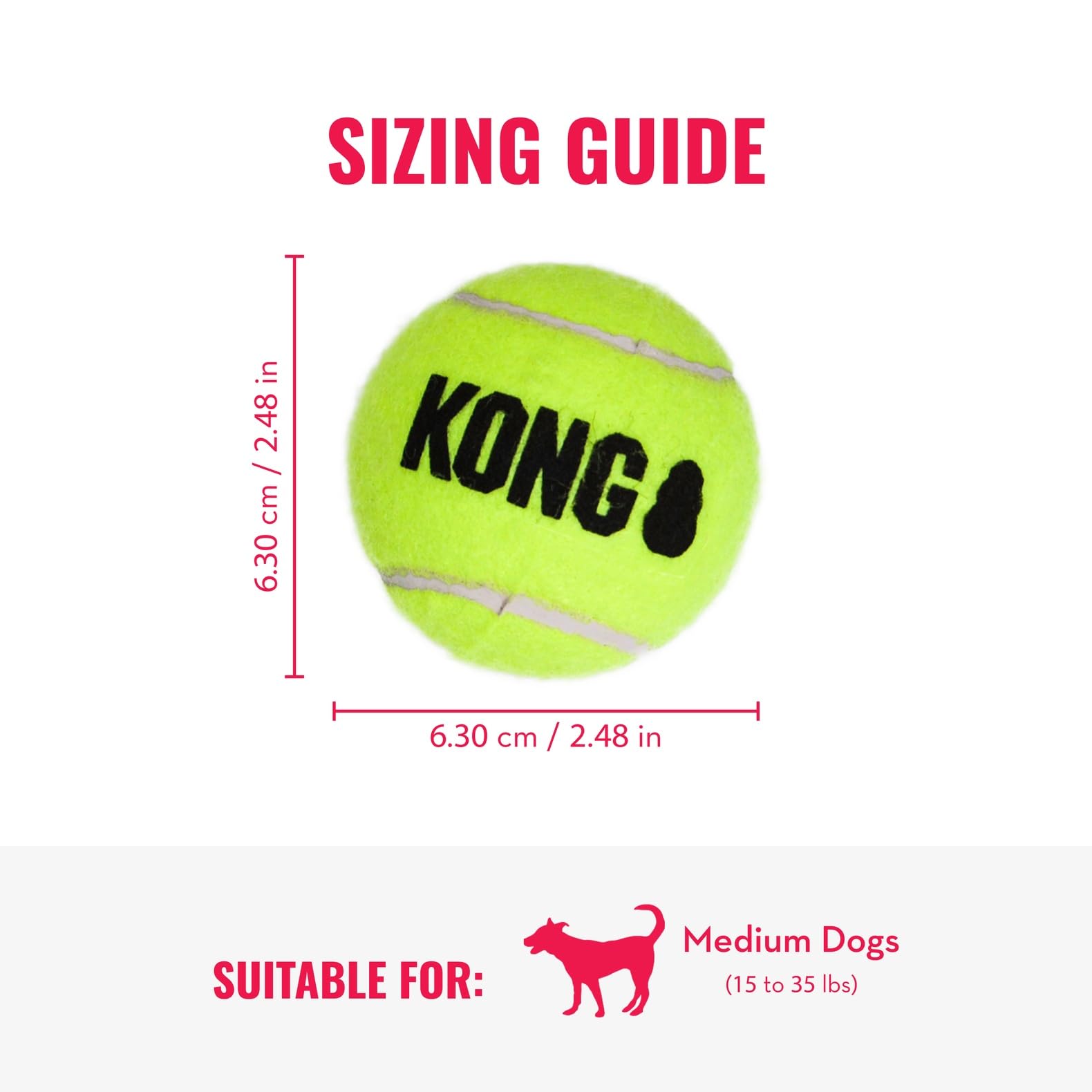 Bolas SqueakAir, material no abrasivo, suave con los dientes durante el juego.