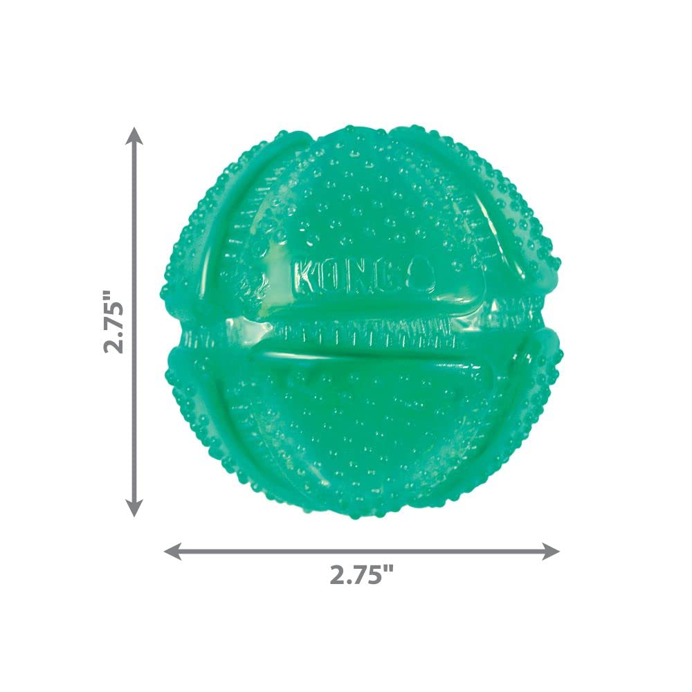 KONG Squeezz Dental Ball satisface el instinto natural de masticación.