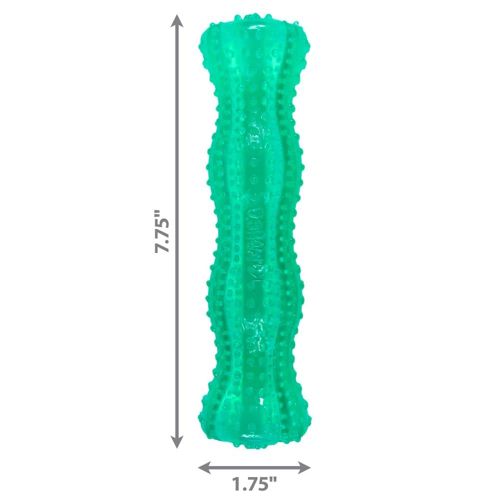 KONG Squeezz Dental Stick fomenta la masticación natural y reduce el estrés durante el juego