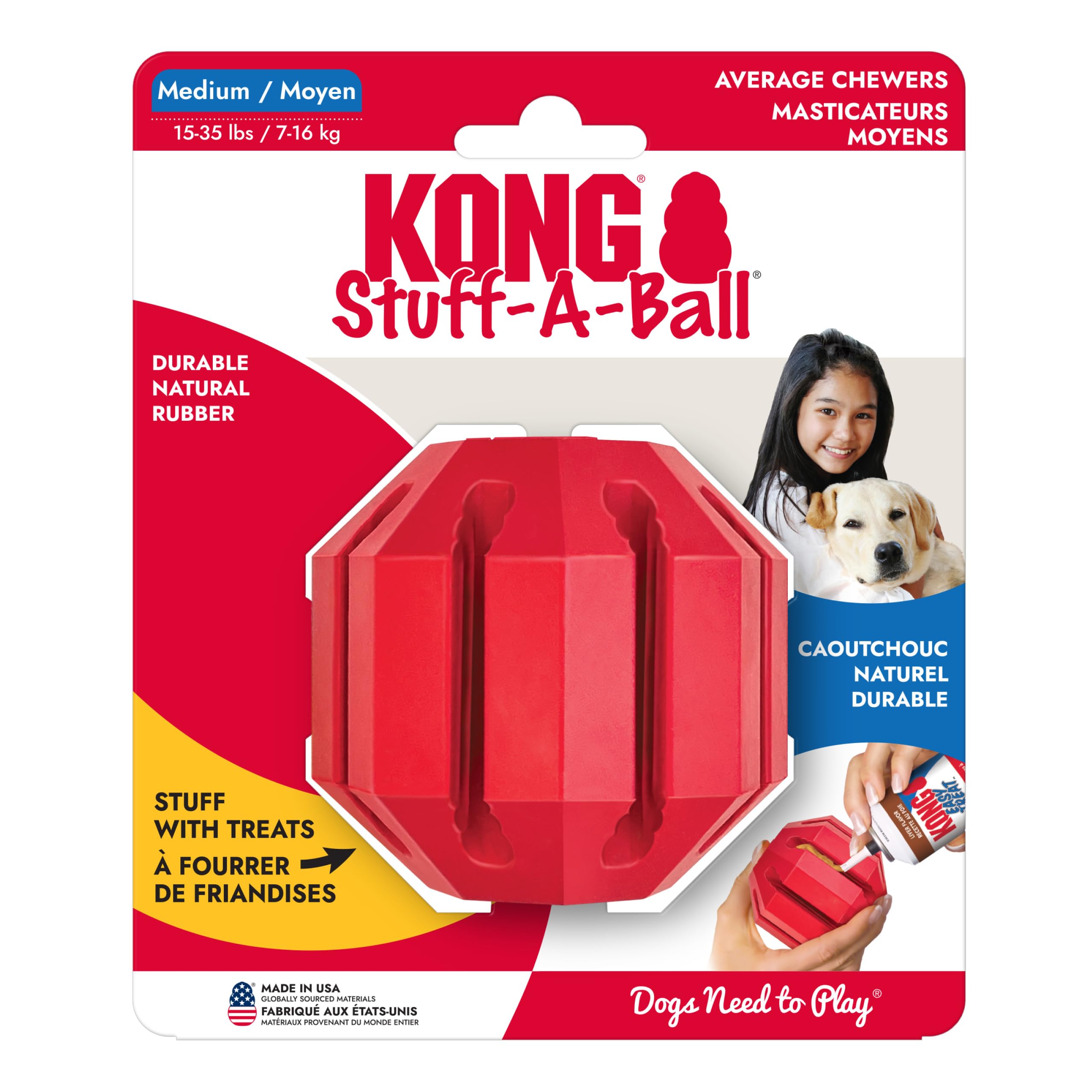 KONG Stuff-A-Ball: premios de mantequilla de maní para el sabor